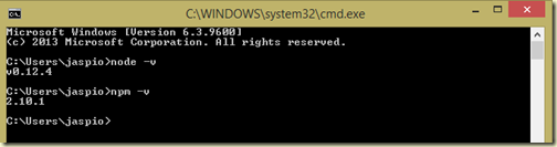 Checking that Node.js installed correctly Checking that Node.js installed correctly