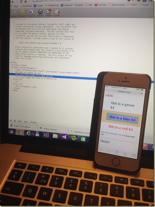 foto Inspecting HTML on my iPhone